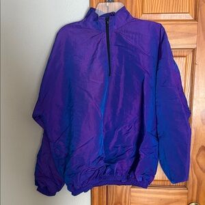 Retro windbreaker quarter zip